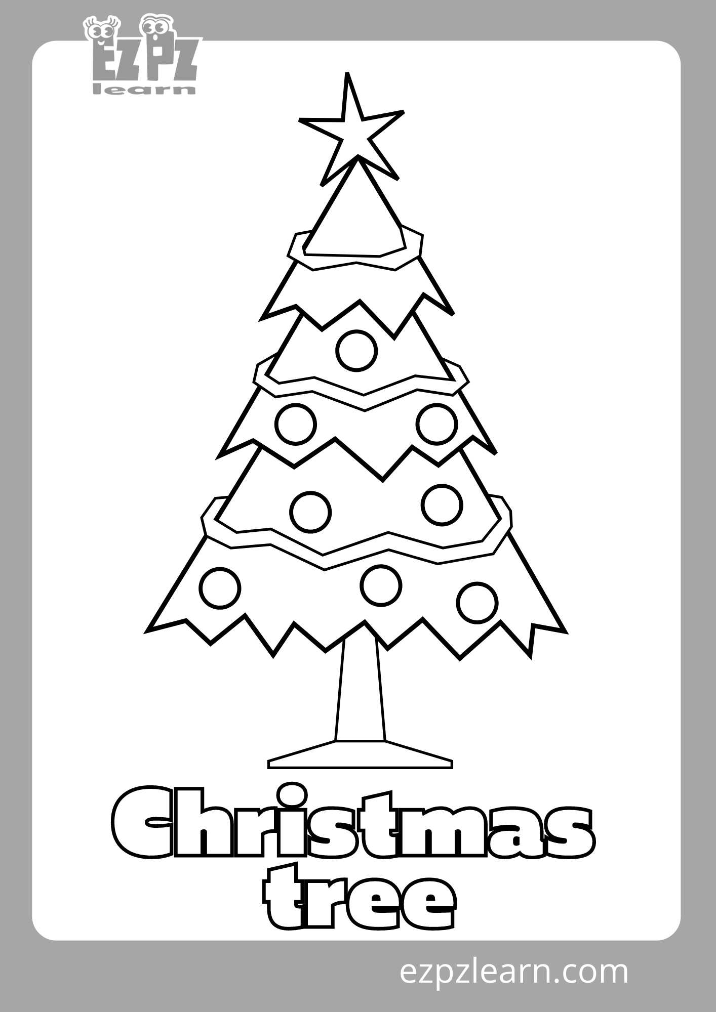 Christmas Tree Coloring Page